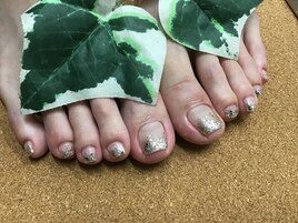 《フット》ラメグラデーション