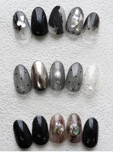 セラピッシュネイル (therapish nail)/ブラックネイル　￥7700