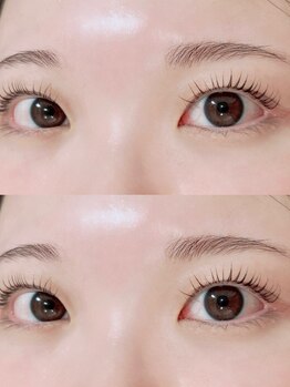 ミモ(miiimo)の写真/人気No.1の愛されまつ毛パーマ★根元から立ち上げて目力UP♪すっぴんでも自信の持てるお目元に！