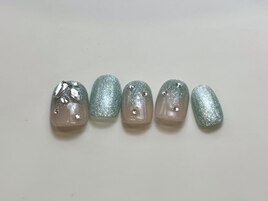 ラメグラブルーワンホン夏¥7550