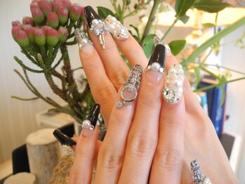 ミッシュネイル(mish nail)/ロングネイル！時短×長さ出し