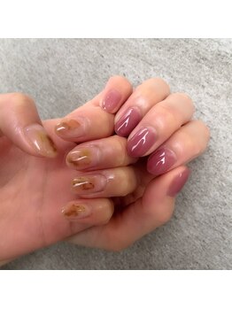 アールドヴィーヴル 富山(Ar de vivre)/水彩画ネイル