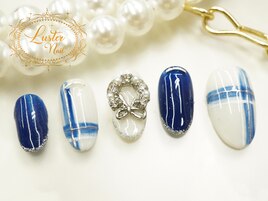 チェック柄リースパーツ☆