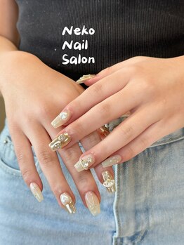 ネコ(Neko)/乳白 ミラー オーロラ