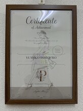 アイラッシュ ハート(Eyelash Heart)/プロフェッショナルコース講習証