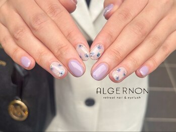アルジャーノン リトリート(ALGERNON retreat)/押し花ネイル♪