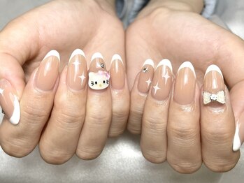 アヤメネイル/王道フレンチ