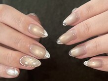ジェミーネイル シンジュク(Jemiy nail shinjuku)/【Saki】ガラスフレンチ¥9800