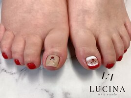 H-628クリスマスフットネイル