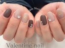 マットなバレンタインネイル☆