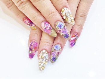 ネイルコレクション ピンク(Nail Collection Pink)/長さ出しジェル放題★押し花