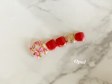 オパール(Opal)/シェルのフットネイル