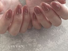 ヴィヴィアン ネイル(Vivian nail)/細ライン　ミラー逆フレンチ