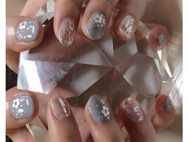 ホロ、フラワーネイル