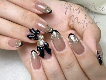 ミューズ ミューズ(Muse Muse)/キラキラ　ブラックネイル