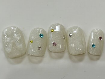 ネイルメゾン 天神店(NAIL MAISON)/リボンキラストーン¥7550