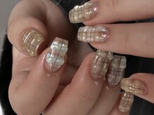 タロ(talo)/大阪/中津》チェックネイル