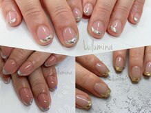 ルルミーナ(Lulu Mina)/~キラキラ~ガラスフレンチネイル