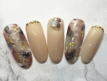 ラリュールネイル(L'Allure nail)/べっ甲ネイル¥8200