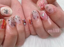 ミリネイルズ(milli nails)/落書きモチーフネイル