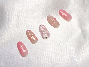 シェリーピンク(cherie pink)/大人可愛いキルティングネイル♪