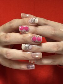 ショートネイル　定額ニュアンス