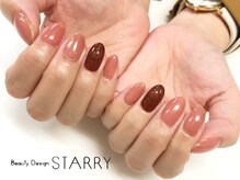 スターリー(STARRY)/くすみカラー　ぷっくりネイル