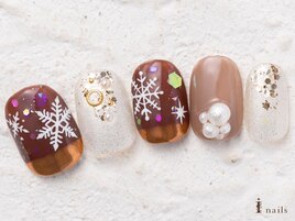 雪の結晶冬ネイル10480円