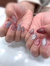 ハーティーネイル hearty nail 溝の口店/赤/パープル/マグネットネイル