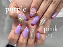 ボニー(Bonnie)/purple × pink french