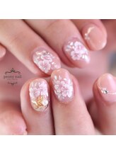 ピオニーネイル(peony nail)/春風に舞う淡桜