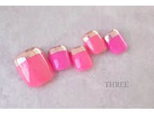 スリー 自由が丘(THREE)/ミラーフレンチ★フットネイル