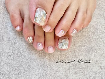 マニッシュ(Manish)/フラワー フットネイル