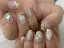 ディーネイル 池袋(D-nail)/【山崎】ホワイトベージュネイル