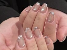 オーラムネイル(Aurum Nail ）)/水光マグネット+フレンチ