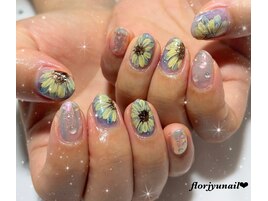 向日葵ネイル