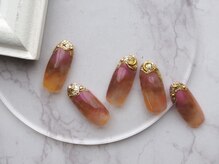 ネイル スパ ココプラス(Nail spa Cocoplus)/ブラウンのもやもや夕焼けネイル