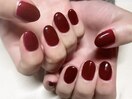 ボルドーワンカラーネイル