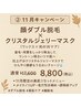 11月顔ダブル脱毛 (ワックス+光)× クリスタルジェリーマスク17600→8800