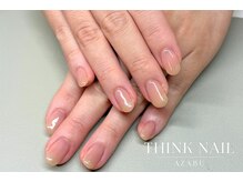 ティンクネイル 麻布十番店(THINK NAIL)/【麻布ネイル】先端ラメネイル