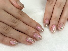 【森】うるちゅるピンクネイル