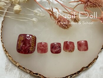 ネイルドール(Nail Doll)/フット 渋マーブル