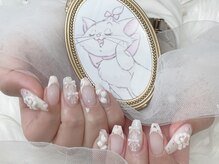 プティネイル 池袋(Puty Nail)/花柄フレンチ♪バレエコアネイル