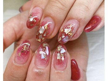 ソンリエ 青竹店(SONRiE)/シェルと金箔アート!