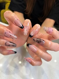 【スカルプ】フレンチ×レース