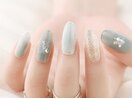 涼しげニュアンスネイル