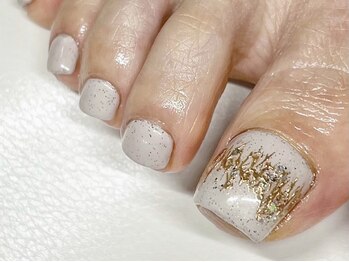 モーヴネイル(mauve.nail)/フット　ワンカラー＋ミニアート