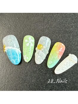 28ネイル 阿佐ヶ谷店/夏・海・マンスリーデザイン