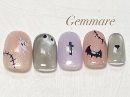 可愛いモチーフハロウィンネイル