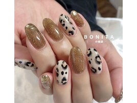ヒョウ柄ニュアンスネイル